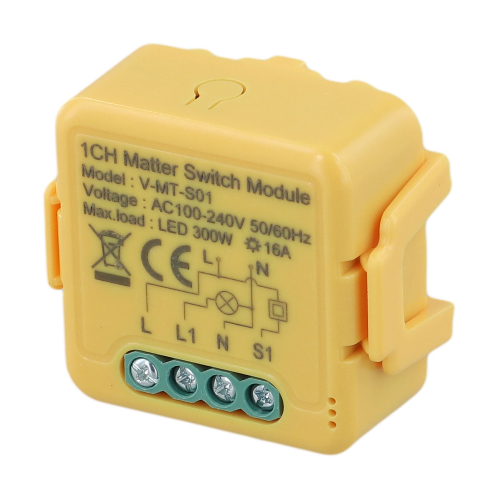 Smart Home Yellow - 16A Matter voor slimme huisschakelaar, geel