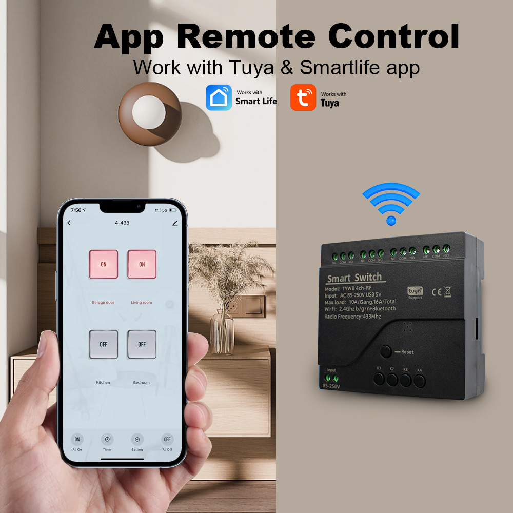4CH Tuya Smart Wifi Schakelaar - Universal Remote Smart Home recensie en prijs