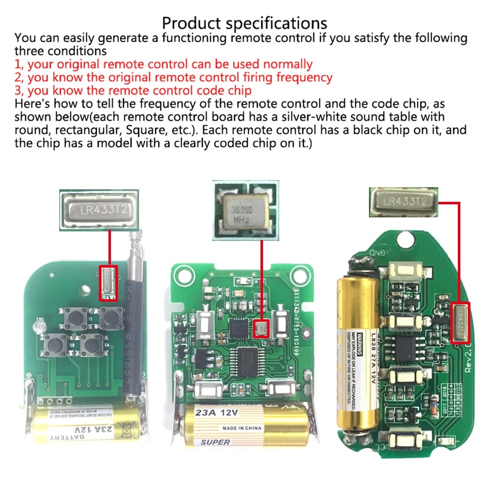 433Mhz RF Afstandsbediening Aa - Universal Remote Smart Home recensie en prijs